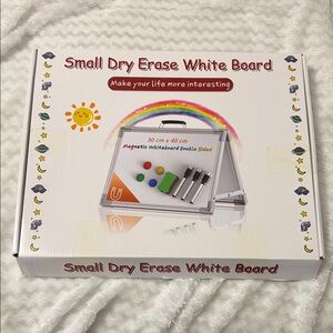 #123 Small Dry Erase White Board with Accessories